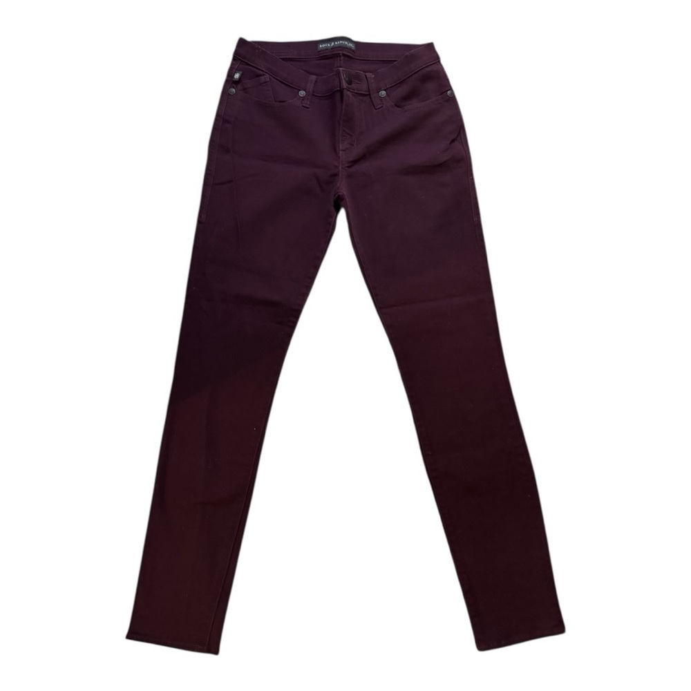 Rock & Republic Women's Skinny Jeans - Dark Burgundy